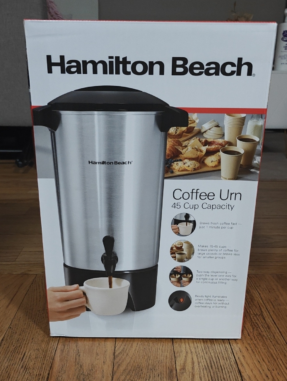 Hamilton Beach Stainless Steel Coffee Urn - Silver